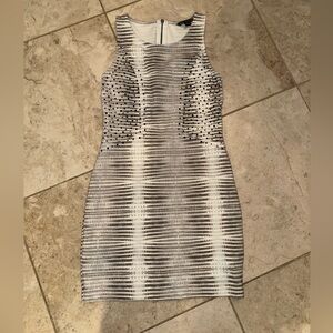 Armani Exchange Cream and Brown Patterned Top